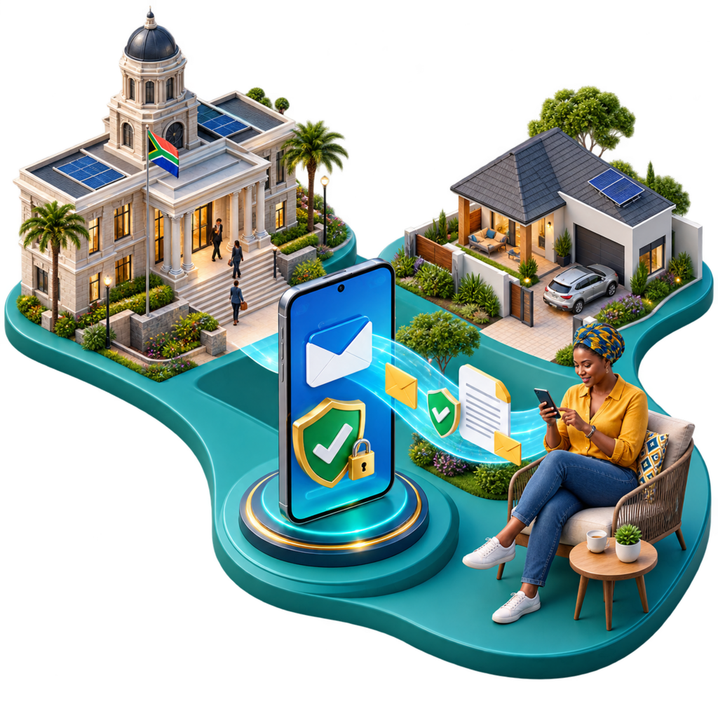 Municipality sends a secure assistance link to a property owner