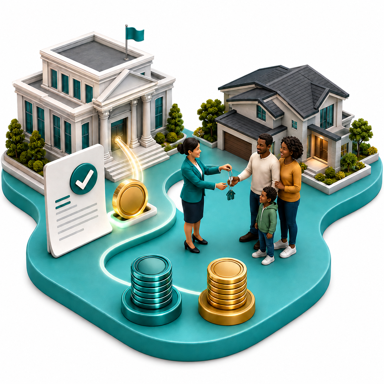 Municipal arrears are settled and keys are transferred to a new paying owner